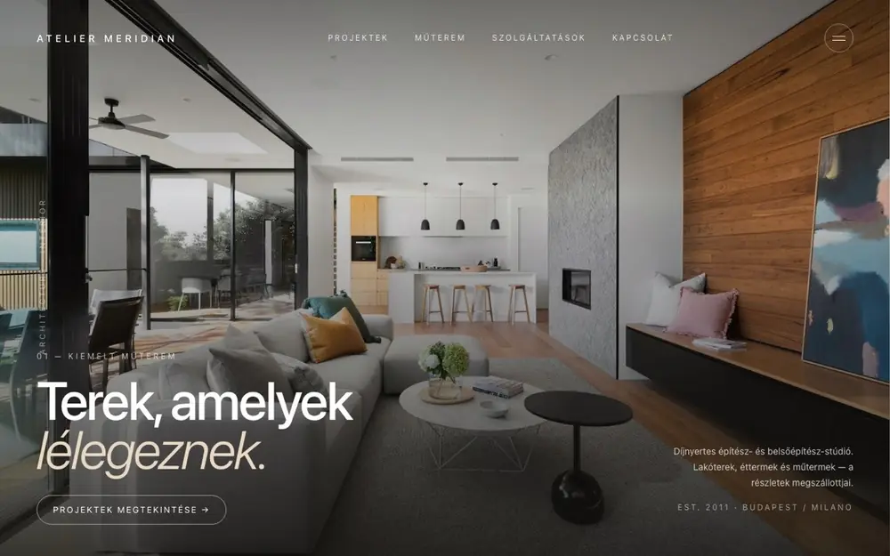 Elkészült, reszponzív weboldal előnézete böngészőkeretben